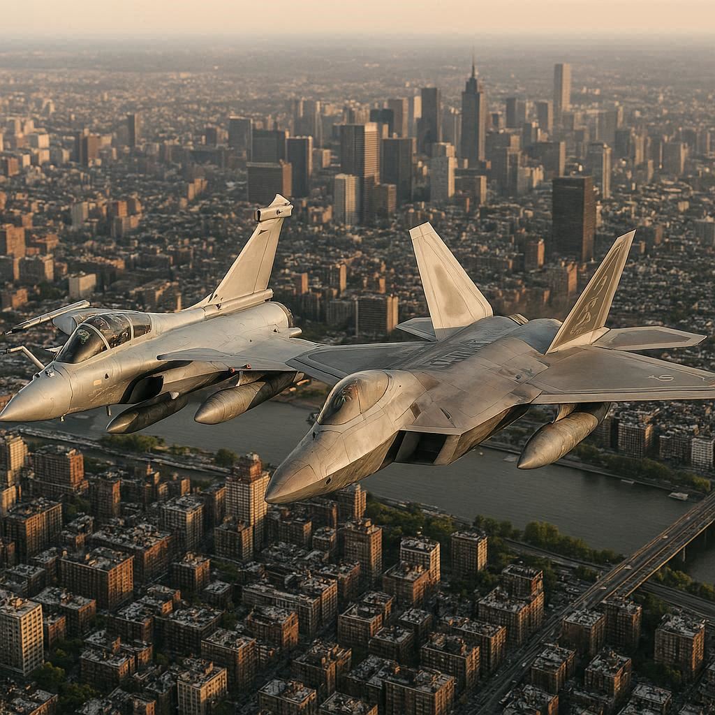 Maquette avion de chasse Dassault Rafale face au F-22 Raptor - comparatif des deux chasseurs en jeu de construction