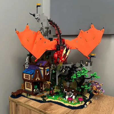 Jeu construction château avec dragon