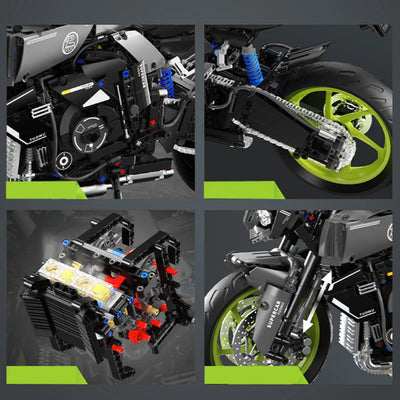 Jeu de construction vu en détail de la Yamaha MT10