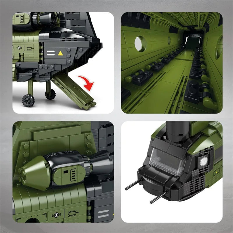 Maquette hélicoptère militaire CH-47