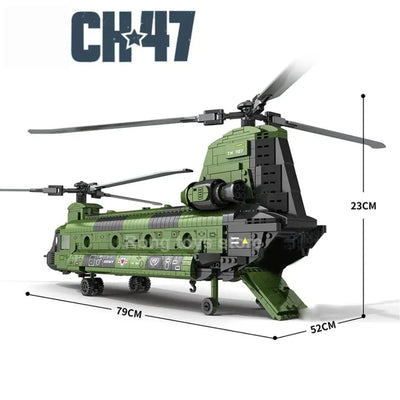 Dimensions de la maquette d'hélicoptère CH-47