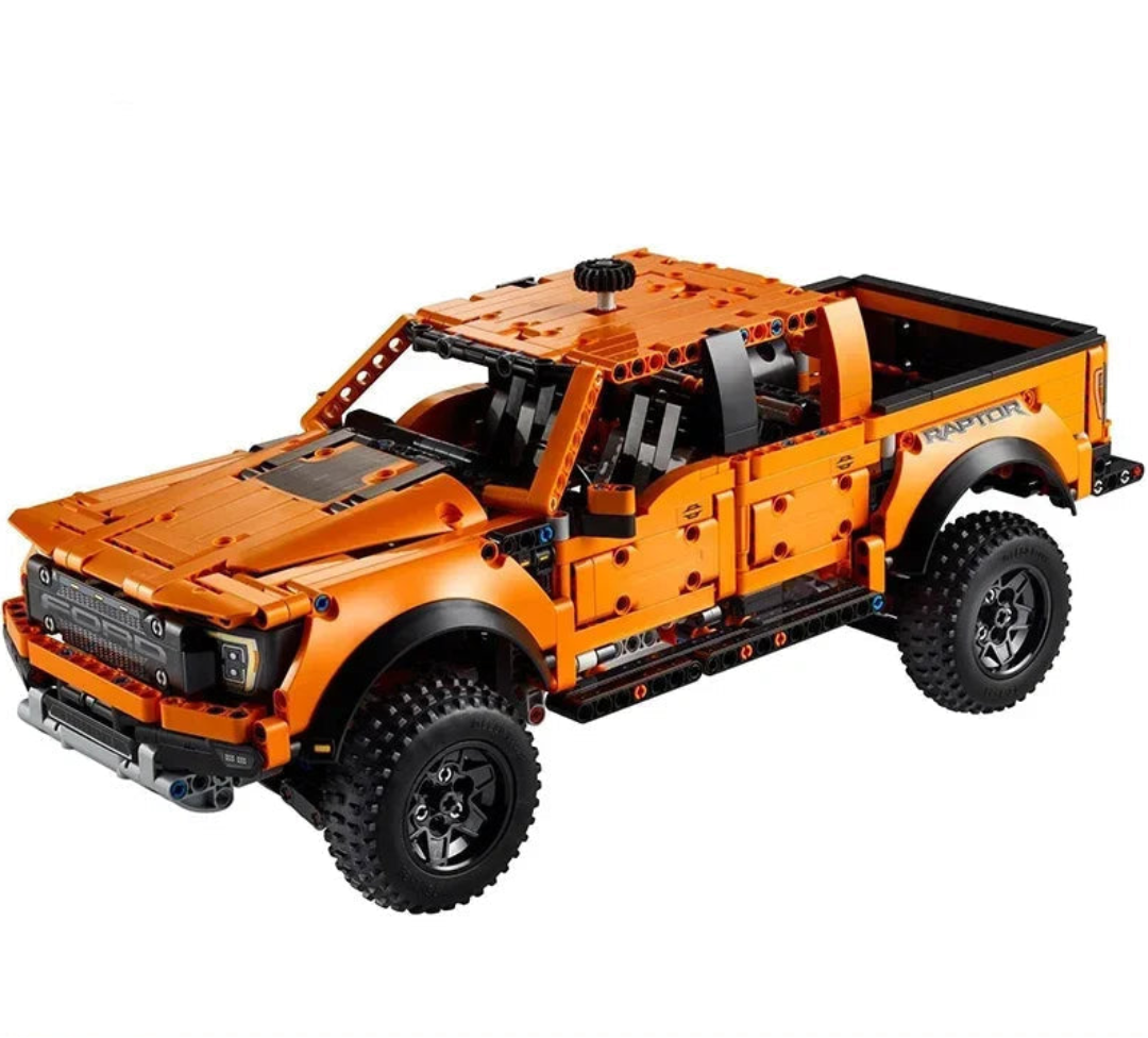 Jeu de construction voiture du Raptor de couleur orange