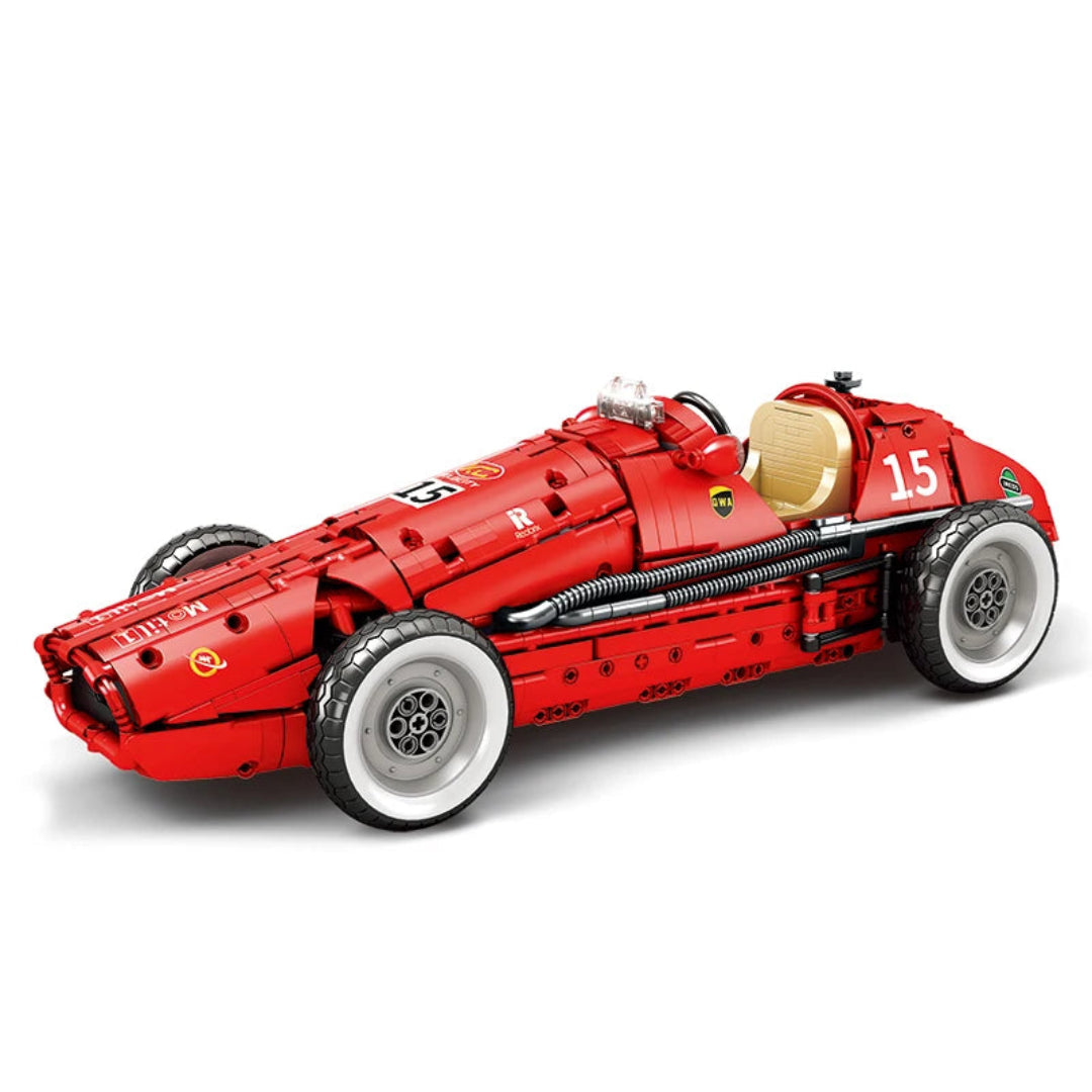 Jeu de voiture à construire de la Ferrari 500 couleur rouge.