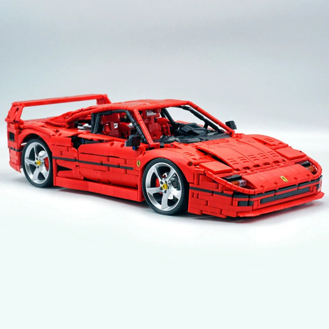 Jeu construction de voiture Ferrari F40 couleur rouge
