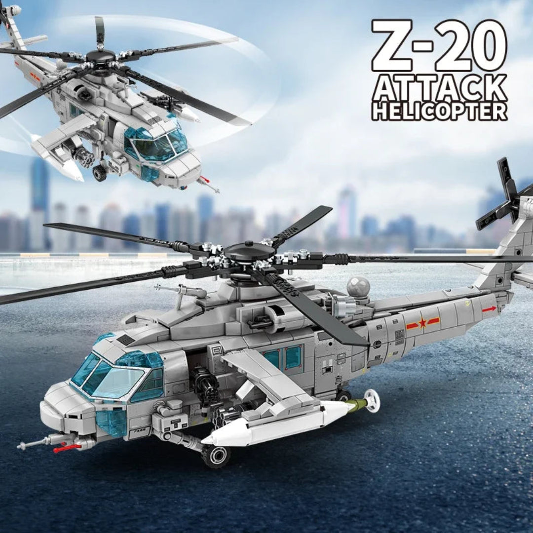 Maquette hélicoptère d'attaque Z-20 à construire de 935 pièces