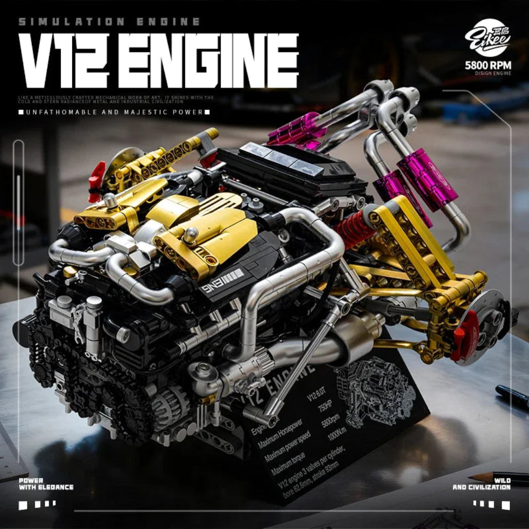 Jeu de construction pour adulte moteur V12
