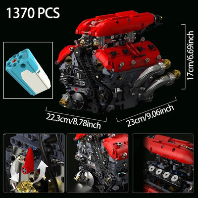 Jeu de construction moteur V8 turbine