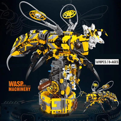 Détails du mécanisme cinétique de l'abeille mécanique avec pattes mobiles