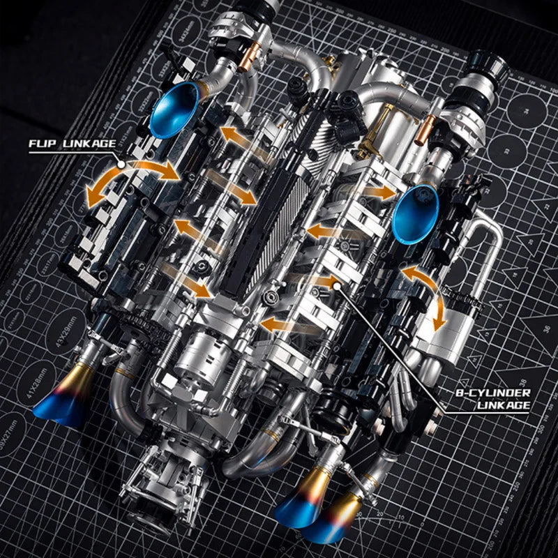 Jeu de construction moteur V8