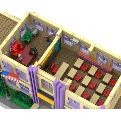 Springfield Elementary School vue extérieure avec façade et fenêtres