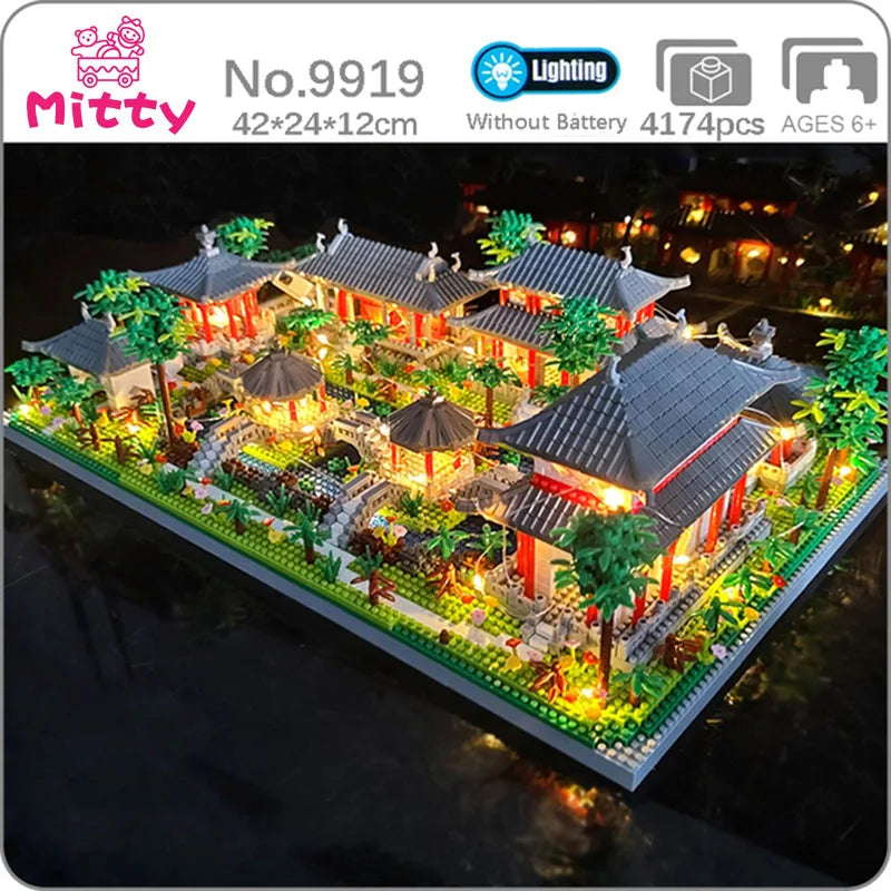 Jeu de construction village d'eau chinois